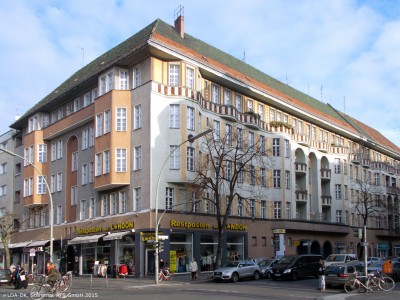 Wohnanlage, Wohn- und Geschäftshaus  Bürknerstraße 12, 13, 14 Kottbusser Damm 90 Spremberger Straße 11