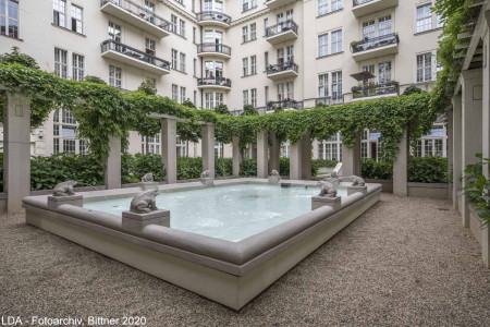 Gartenanlage im Hof II des ehem. Haus Cumberland