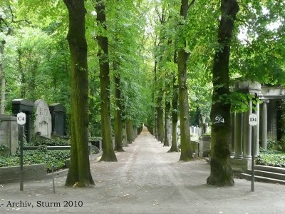 Friedhof der Jüdischen Gemeinde zu Berlin mit Einfriedung