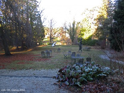 Garten des Wohnhauses Argentinische Allee 30 (heute Haus am Waldsee)